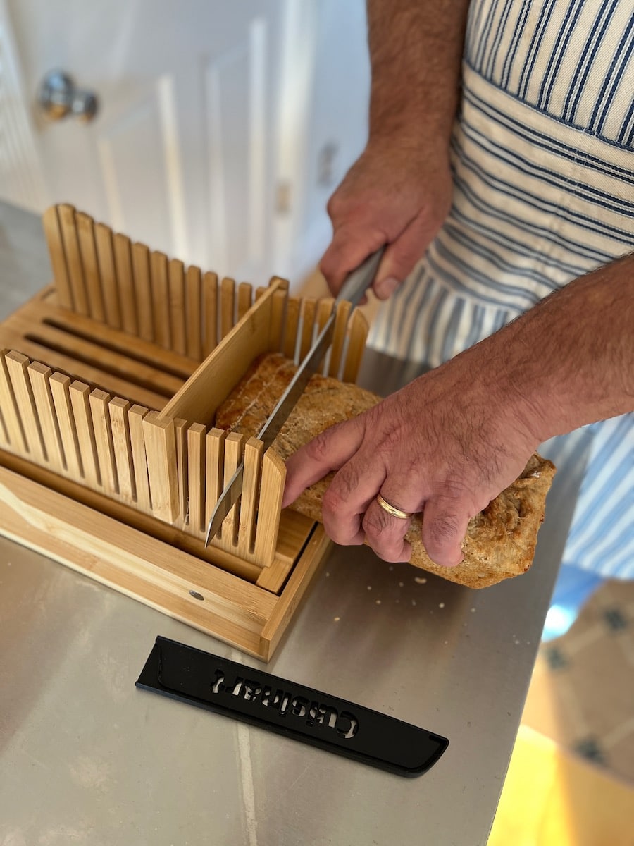 bread slicer template vertical cutting loaf