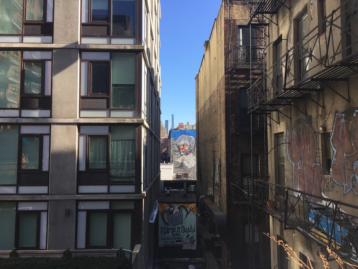 andy warhol portrait as seen from the high line