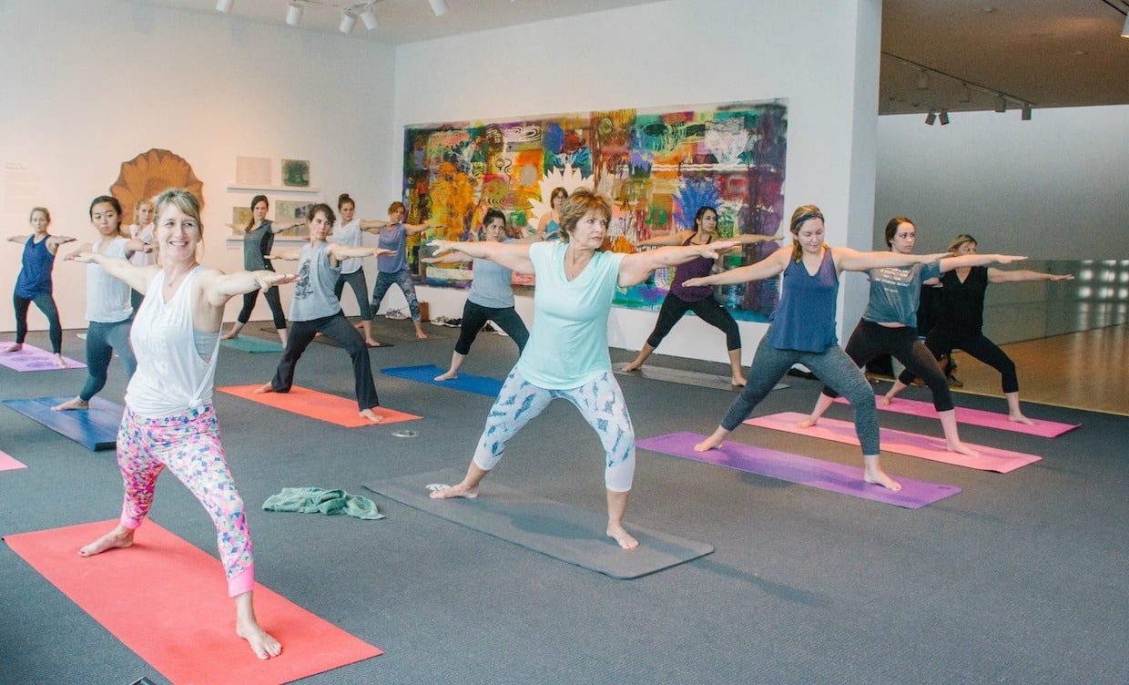 yoga in the galleries hilliard museum of art